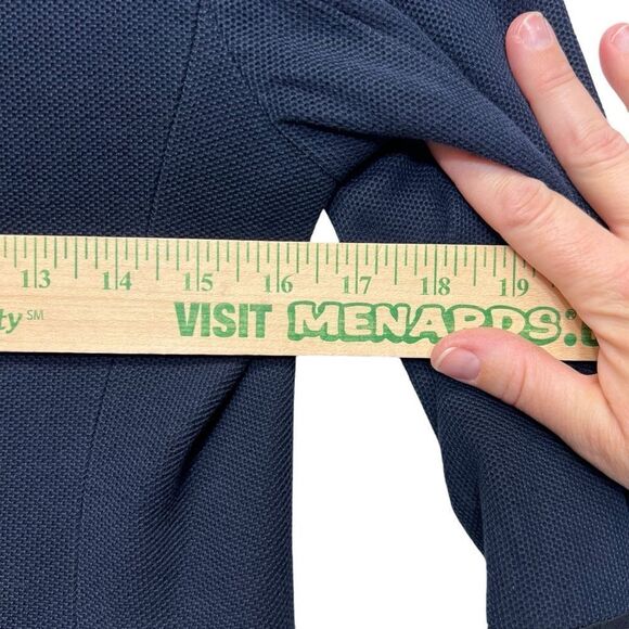 Rag and Bone Sz 8 tuxedo Blazer Navy Textured Shoulder Pads Lined - Picture 11 of 16